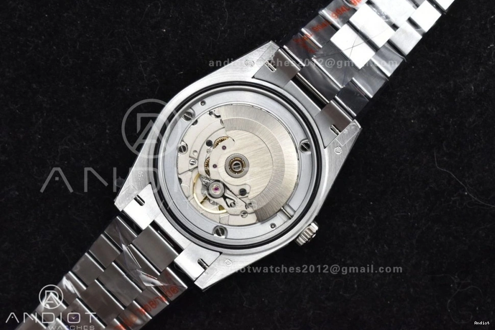 904L A2836 (Gain DayDate Dial SS Weight) President 40 V4 on Black Best Edition Steel Bracelet Blue QF 0503